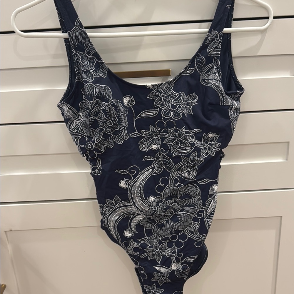 Roxy Blue and White One Piece Swimsuit